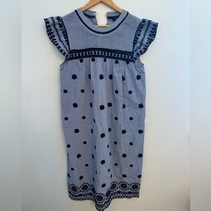 Zara straight embroidered dress romantic size Large